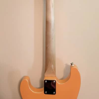 CUSTOM DESIGNED & CRAFTED - STRAT STYLE CORAL COLOR W/ INLAID STONES - RSG - SERIAL #067 - 2025 image 9