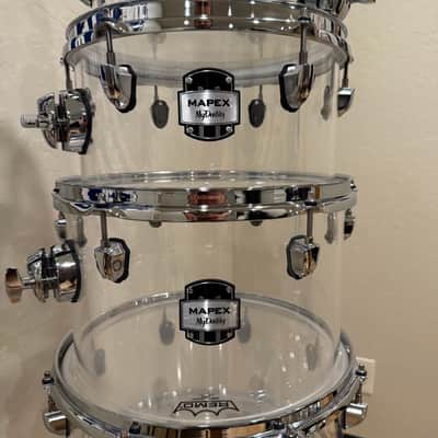 ~WOW!~ Mapex MyDentity Acrylic 9-Piece Concert Tom Drum Kit Set (Rm4) image 3