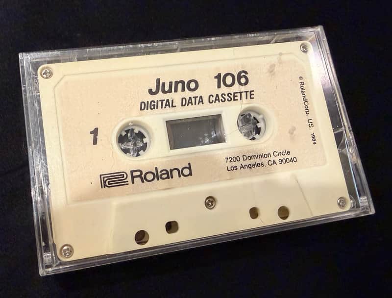 Roland Juno-106 ORIGINAL Data Cassette - 1984 - Very Good Condition image 1