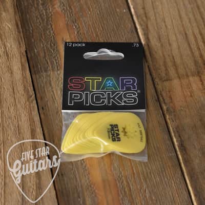 Star Picks Yellow .73mm Guitar Picks - 12 Pack image 2