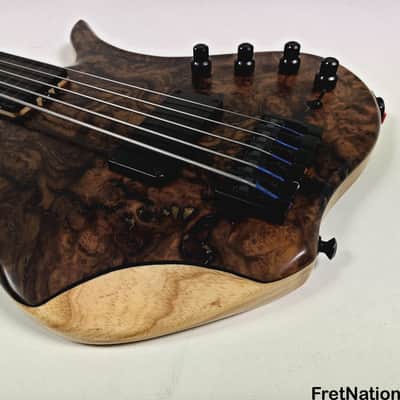 AC Guitars Krell 5-String Fretless Bass 34" Scale ACG Turkish Walnut 8.86lbs image 9