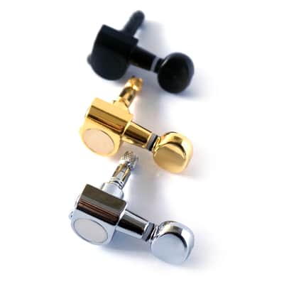 Guitar Anatomy Locking Tuners for Stratocaster and Telecaster Guitars - GA05-LK Machine Heads - Gold 6-in-line LH image 3