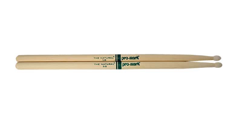 Pro-Mark Hickory 5B "The Natural" Nylon Tip Drumsticks TXR5BN image 1