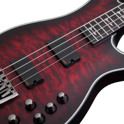 Schecter Hellraiser Extreme-4 - Crimson Red Burst Satin (1910) image 2