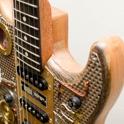 2015 Paoletti Stratospheric Steampunk Wine electric guitar custom handwound strat pickups image 15