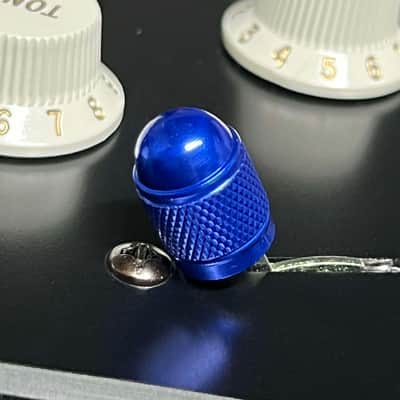 Kinnatone Stubby Blue Aluminum 3 or 5 way Blade style Switch Tip. For Strat or Tele image 3