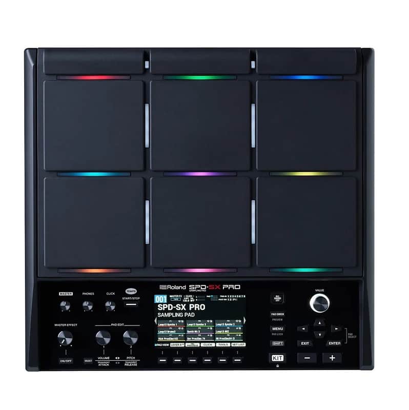 Roland SPD-SX Pro Percussion Pad with 4.3-Inch Display and Customizable Pad-Dividing LED Lights