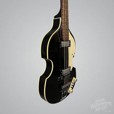 Hofner Ignition PRO Violin Bass, Trans Black, Teacup knobs image 3