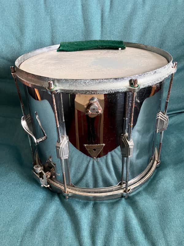 Ajax New Fidelity Dual Parade Snare 14” x 11.5” 1930s - Chrome over Brass (COB) image 1