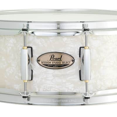Pearl Session Studio Select Nicotine White Marine Pearl 14x5.5" Snare Drum | Authorized Dealer image 1