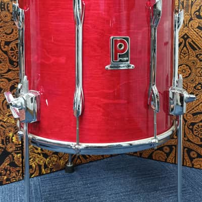 Premier 1980s Resonator 16″ x 15″ Floor Tom Drum in Flame Red image 3