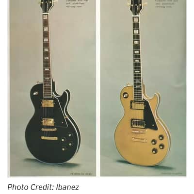 MIJ De Carlo lawsuit era Les Paul custom copy 70s - Ebony image 11
