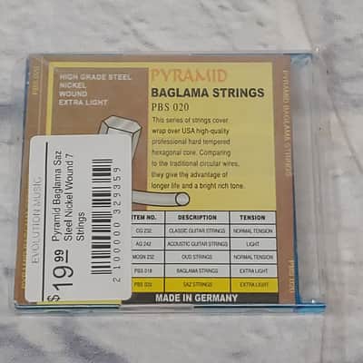 Pyramid Baglama Saz Steel Nickel Wound 7 Strings image 2