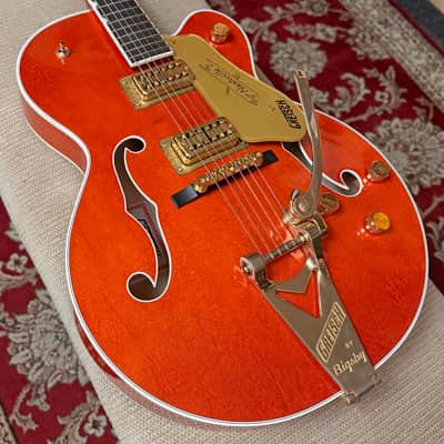 Gretsch G6120TG Players Edition Nashville Hollow Body Orange Stain 2022 w/ String-Thru Bigsby image 12