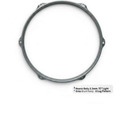 Dolby 10” Gray Hoop 6 Lug 2.3 mm Heavy Duty Triple Flange image 3