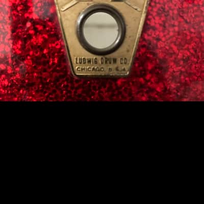 Ludwig Downbeat 14x4 Snare Drum 1963 - Red Sparkle image 2