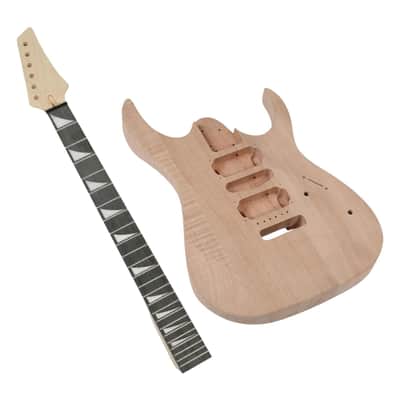 DIY Solderless Super Strat Ibby Style Guitar Kit - Mahogany Body & Maple Neck image 2