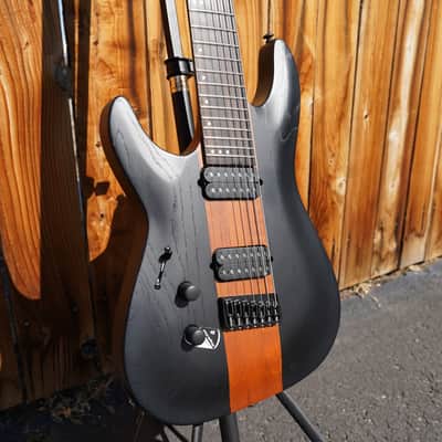 Schecter DIAMOND SERIES C-7 Rob Scallon - Satin Dark Roast Left Handed 7-String Electric Guitar image 5