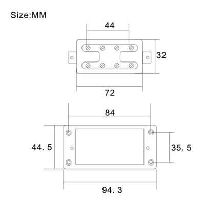 4String Chrome Bass Guitar Pickups Humbucker Set (N+B) Double Coil Pickup image 4