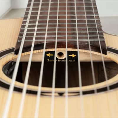Ortega RCE158RW-8 Performer Series 8-String Classical Guitar â€“ Nylon Strings, Solid European Spruce, gloss finish Indonesian Rosewood, gloss finish, Cutaway, w/ Pickup image 13