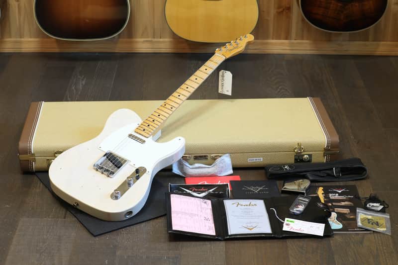 Minty! 2018 Fender Custom Shop 1956 Telecaster Journeyman Electric Guitar Relic Blonde + COA OHSC image 1