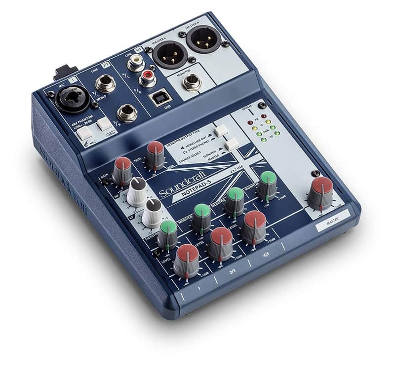 Soundcraft Notepad-5 Small-Format Analog Mixing Console with USB I/O, 5-channel mixer ( image 1