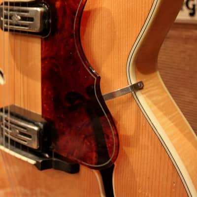 Vintage 1960 Hofner President Thin Natural Archtop Hollow Guitar No.401 w/ OHSC image 11