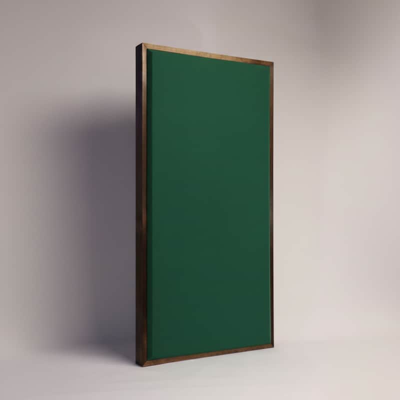 Custom Framed Acoustic Wall Panel | Hunter Green Fabric & Red Mahogany Wood Frame | Furniture-Quality Sound Absorbing Panel | Recording Studio, Home Studio, Mixing Room, Podcast Studio, Home Theater, Listening Room, Office & Vocal Booth | Made in USA image 1