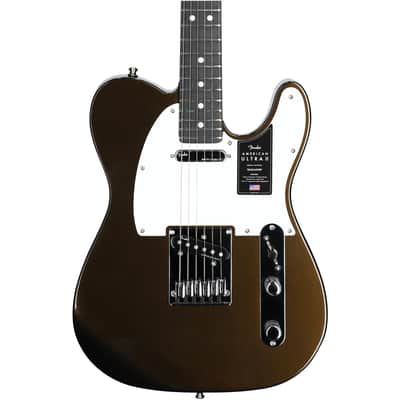 Fender American Ultra II Telecaster Electric Guitar, Ebony Fingerboard (with Case), Texas Tea image 1