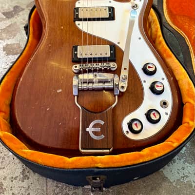 Epiphone Crestwood Wilshire c 1963 - Cherry original vintage USA Pat no PAF mini Humbucker tremotone vibrato Kalamazoo Gibson image 3