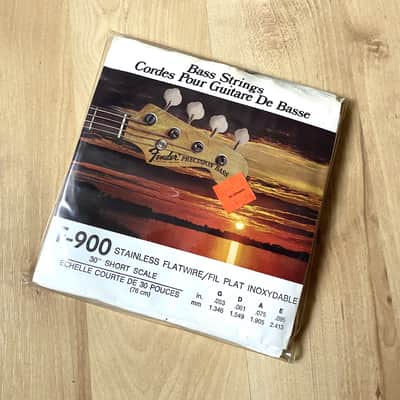 70's Fender F-900 Flatwire Bass Strings Mustang Musicmaster NOS Case Candy image 1