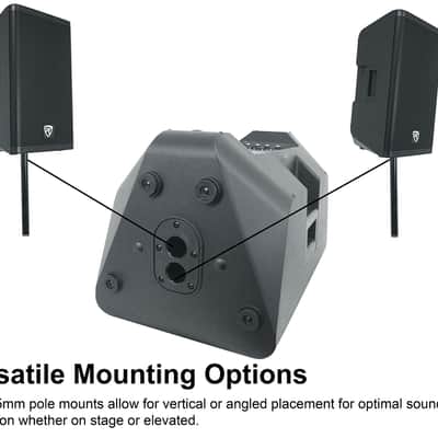 (2) Rockville DX12 12" Class D 500w RMS Powered DJ PA Speakers+Stands+Cables+Bag image 15