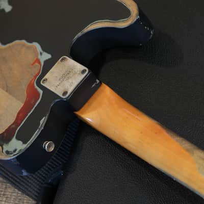 2007 Fender Artist Series Joe Strummer Telecaster MIM Electric Guitar Black Relic + OHSC image 19