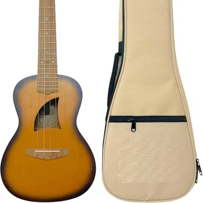 Bamboo Beach Concert Ukulele for Adults, Beginner and Professional Musical Instrument, Travel-Friendly with Gig Bag, Sunburst image 1