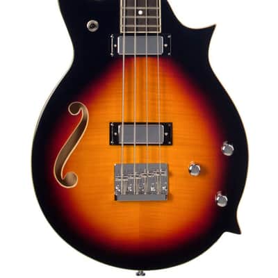 Eastwood MRG Series Tone Chambered Mahogany Maple Top Body Set Maple Neck 4-String Bass Guitar w/Gig Bag image 4