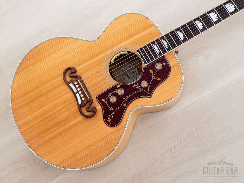 2019 Gibson SJ-200 Standard Jumbo Acoustic Electric Guitar Antique Natural w/ LR Baggs, Case