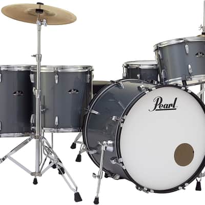 Pearl Roadshow Drum Set 5-Piece Complete Kit with Cymbals and Stands, Charcoal Metallic (RS525WFC/C706) image 2