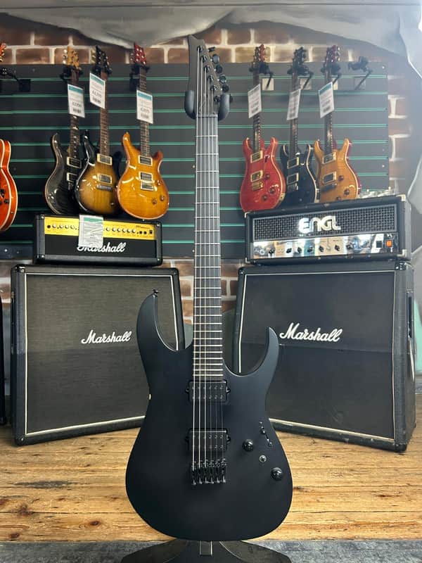 Ibanez RGRTB621 Iron Label Black Flat 2022 Electric Guitar image 1