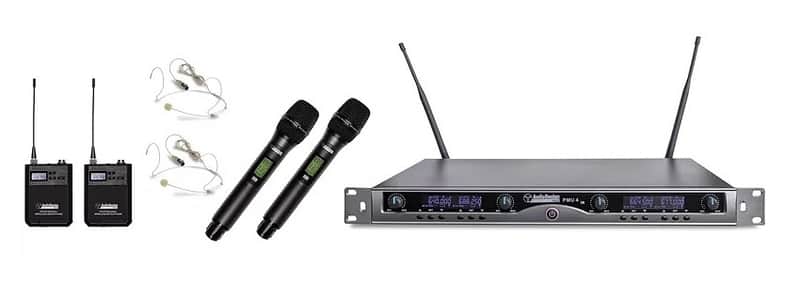 AudioDesign Pro PMU 422 T - Set Radiomicrofoni UHF con 2 Palmare e 2 Archetti Bild 1