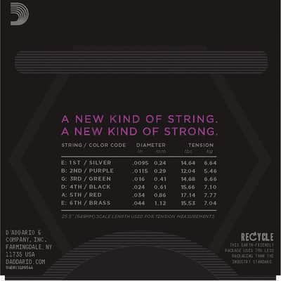 D'Addario NYXL09544 Nickel Wound Electric Guitar Strings Super Light Plus 9.5-44 image 3