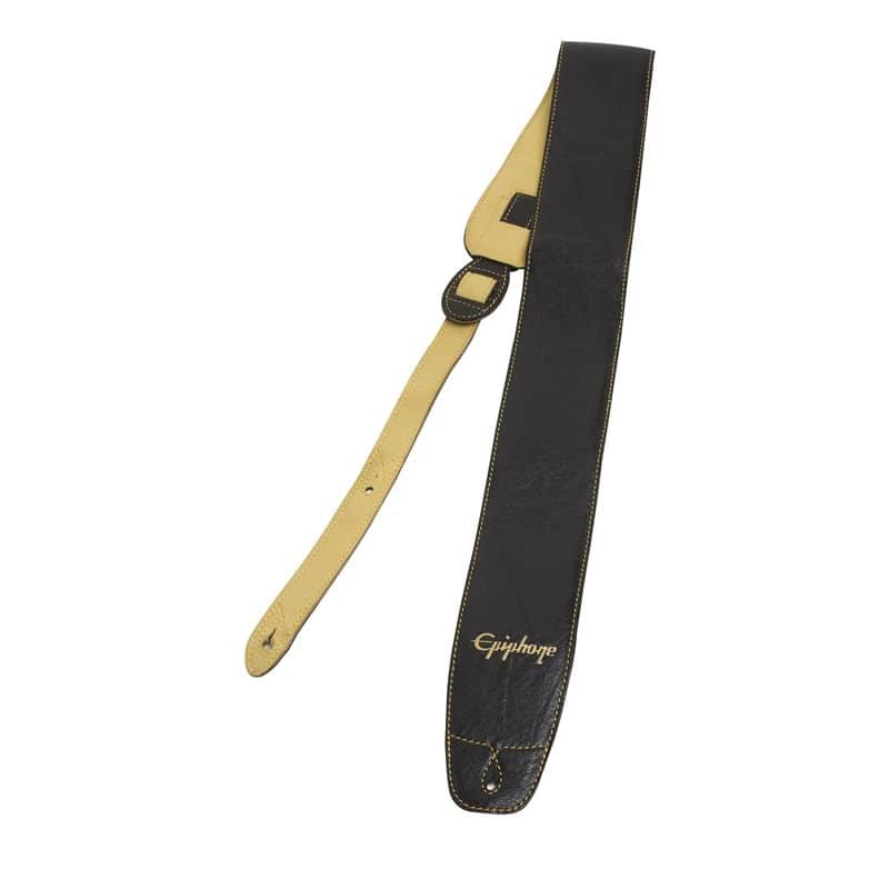 Epiphone Leather Strap, Black image 1