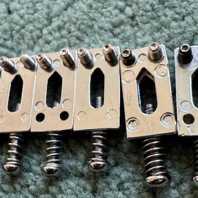 Ibanez Bridge saddles 6pcs 1970s-2000s - Chrome image 5