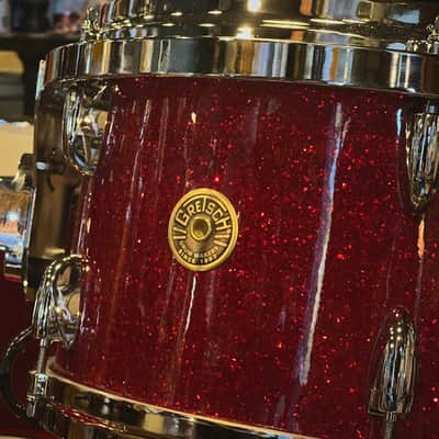 NEW Gretsch USA Custom in Red Glass Glitter - 14x18, 8x12, 14x14 image 4