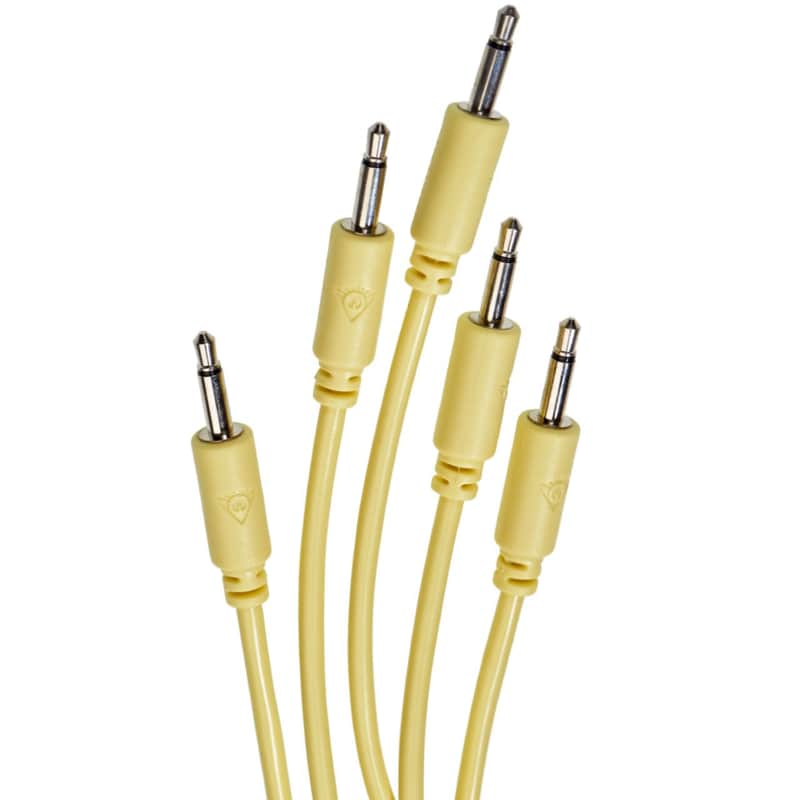 Black Market Modular Eurorack Patch Cables (100cm - Yellow - 5 Pack) image 1