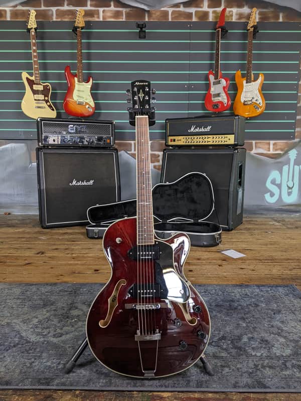 Alvarez AAT BGE Semi-Hollow Electric Guitar 2017 Burgundy Gloss