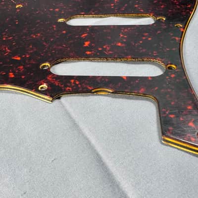 Fender Stratocaster Pickguard Celluloid Nitrate Relic Aged RI 63 . 64 , 60's - Red Tortoise image 3