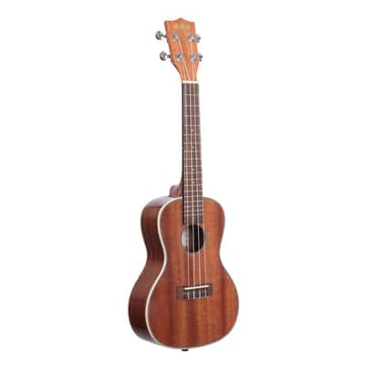 Kala High-Gloss Finish Mahogany Concert Right-Handed 4-String Ukulele with Rosewood Fingerboard, Aquila Super Nylgut Strings, and Cream Binding image 3