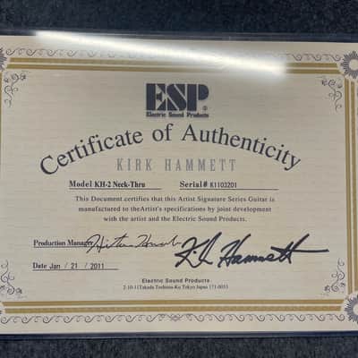 ESP KH-2 NTB Kirk Hammett Signature - 2011 Kiso Custom Shop image 12