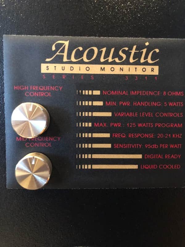 Acoustic Acoustic Studio Monitors 3311 Black image 1