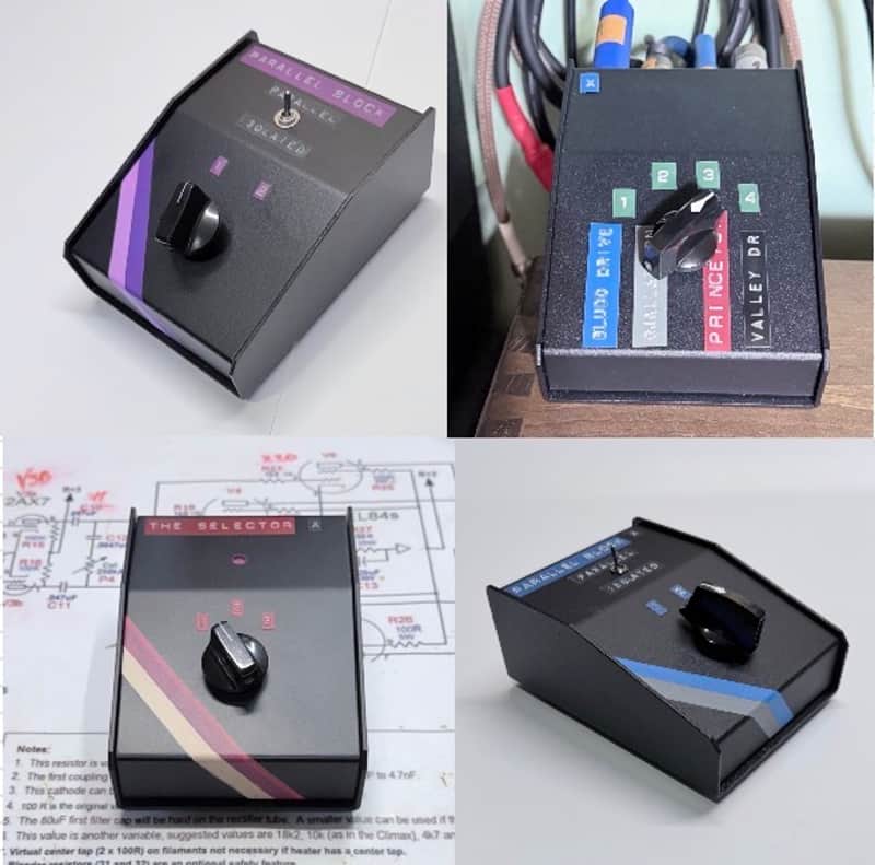CUSTOM Made to Order Series LINK or Parallel BLOCK - Guitar Amp Speaker Selector / Combiner - Black, Custom | Series or Parallel Available image 1